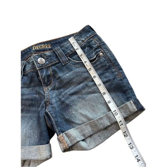 Decree Women's Blue Denim Short Shorts Size 1 - Picture 5 of 6